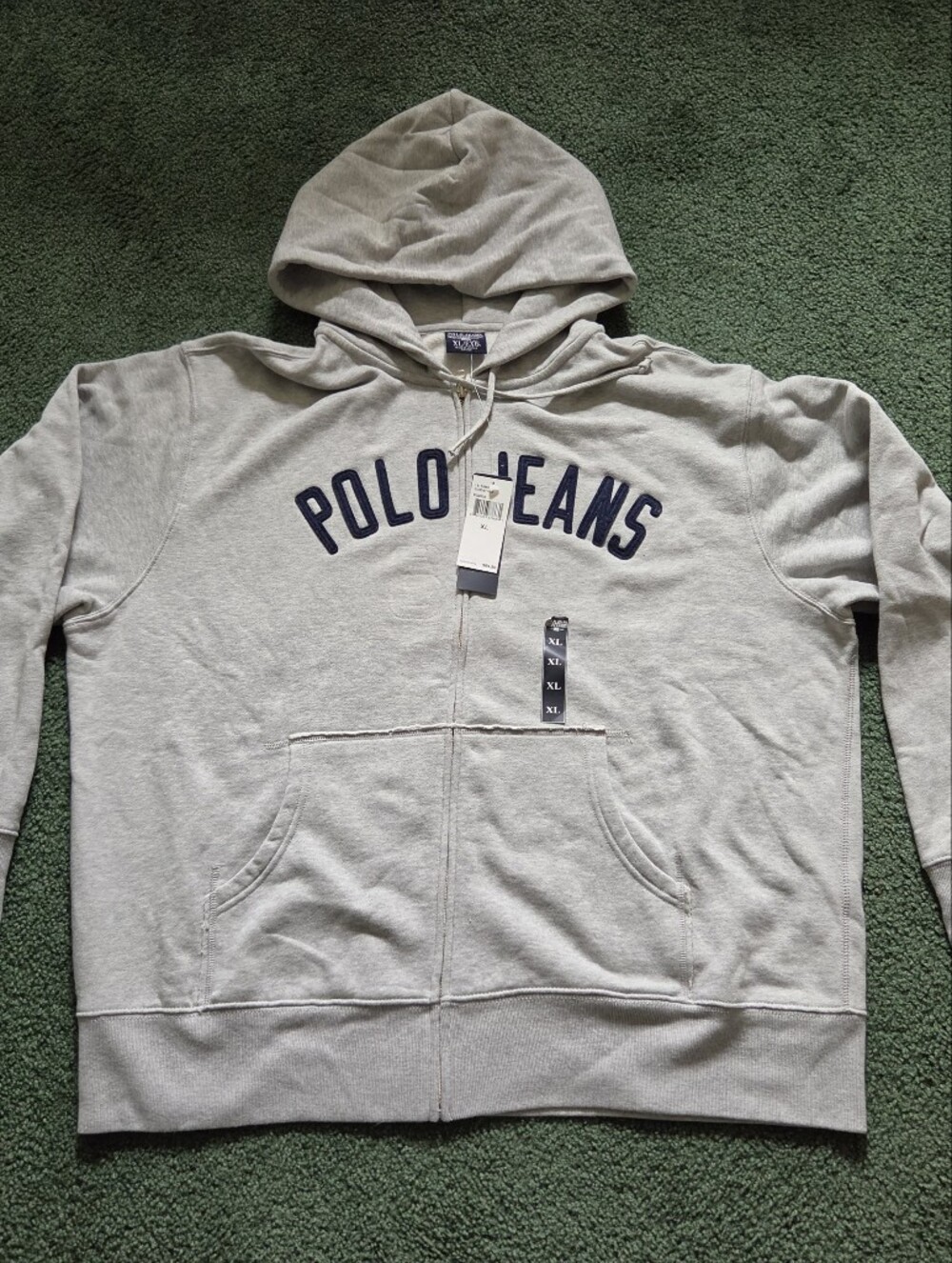 NWT VTG Ralph Lauren Polo Hoodie Zip Up Sweater